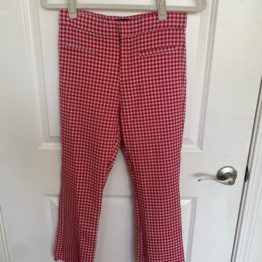 Zara Red Gingham Pants